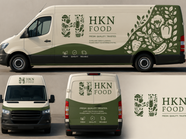 proof of work - car mock up - hkn foods - medy design